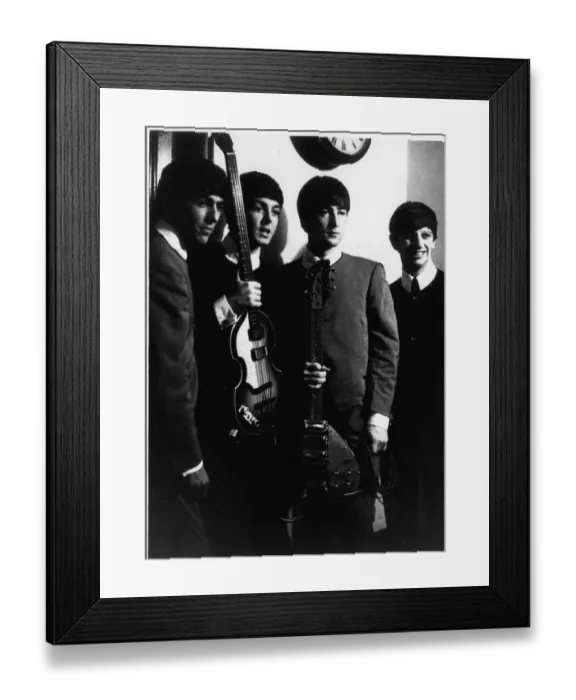 Framed Print : The Beatles 1964 Left to right: George Harrison, Paul McCartney, John Lennon