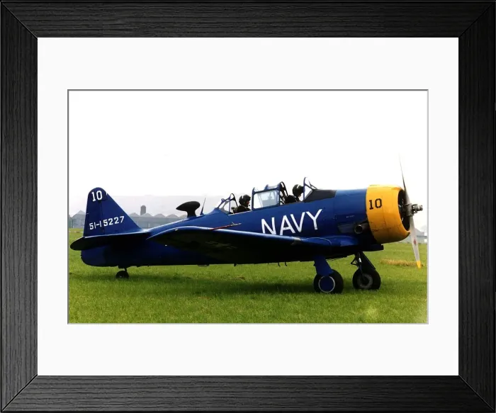 Framed Print : Air Aircraft North American Harvard trainer and fighter from WW2 privately owned