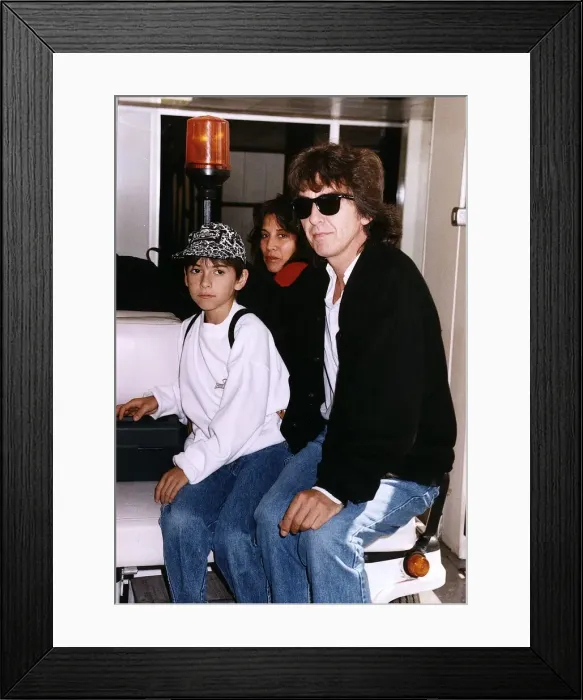 Framed Print : George Harrison former member Of The Beatles 1980s Framed Print : George Harrison former member Of The Beatles 1980s