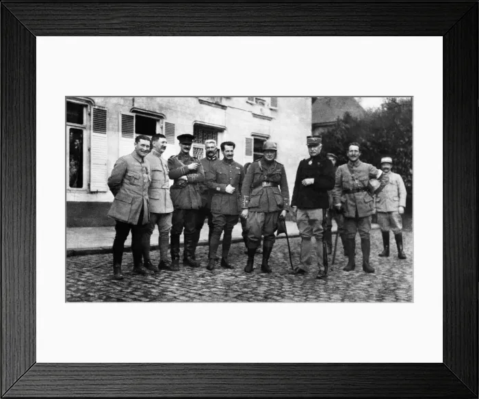 Framed Print : Sir Winston Churchill - 1916 wearing a French Helmet with the Grenadiers in France Framed Print : Sir Winston Churchill - 1916 wearing a French Helmet with the Grenadiers in France
