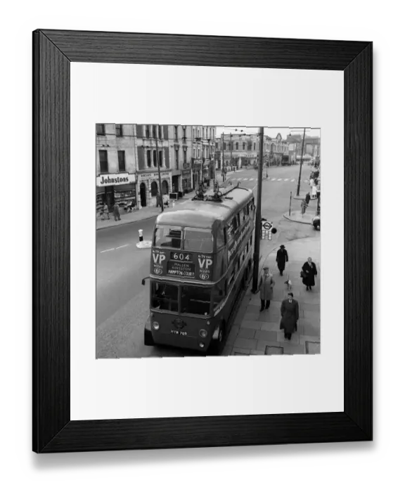 Framed Print : London Transport - Buses - Trolley Bus Trolley Bus - Overhead power cables Framed Print : London Transport - Buses - Trolley Bus Trolley Bus - Overhead power cables