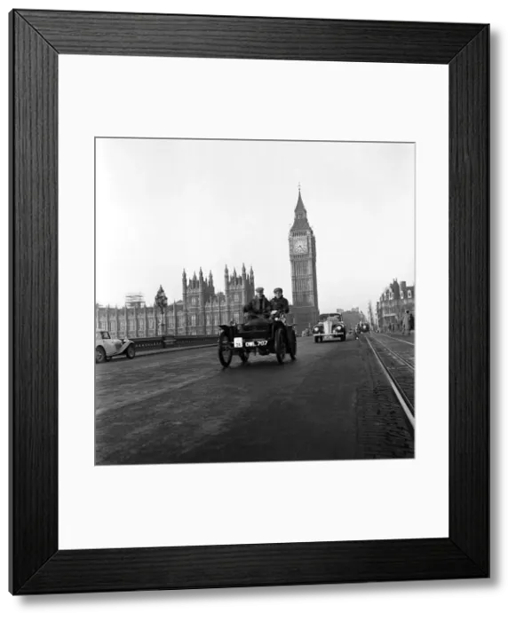 Framed Print : London to Brighton Vintage Car Run November 1949 Big Ben Framed Print : London to Brighton Vintage Car Run November 1949 Big Ben