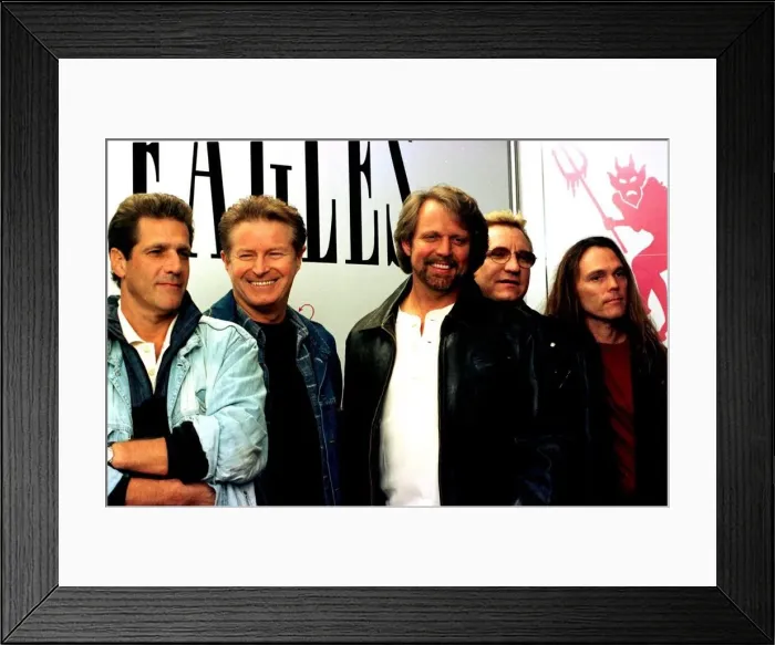 Framed Print : The Eagles rock group in Dublin concert tour press conference 1996 Framed Print : The Eagles rock group in Dublin concert tour press conference 1996