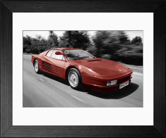 Framed Print : Ferrari Testarossa Motor Car - January 1991 Sports Car Framed Print : Ferrari Testarossa Motor Car - January 1991 Sports Car