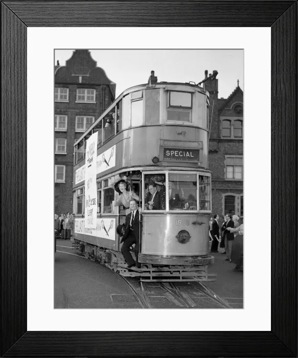 Framed Print : London transports last tram prepares for its final journey through the streets of London Framed Print : London transports last tram prepares for its final journey through the streets of London