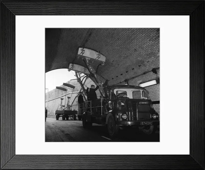 Framed Print : Cleaning machines for Blackwall & Rotherhithe tunnels 1963 Framed Print : Cleaning machines for Blackwall & Rotherhithe tunnels 1963