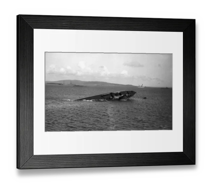 Framed Print : German ships scuttled at scapa flow. Circa 1919 Framed Print : German ships scuttled at scapa flow. Circa 1919
