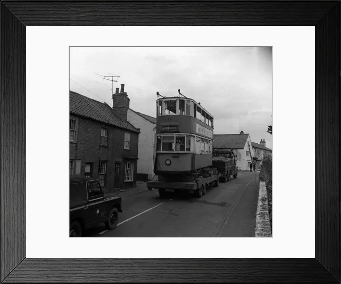 Framed Print : London Tram number 1858 for many years on show at Chessington Zoo was moved to