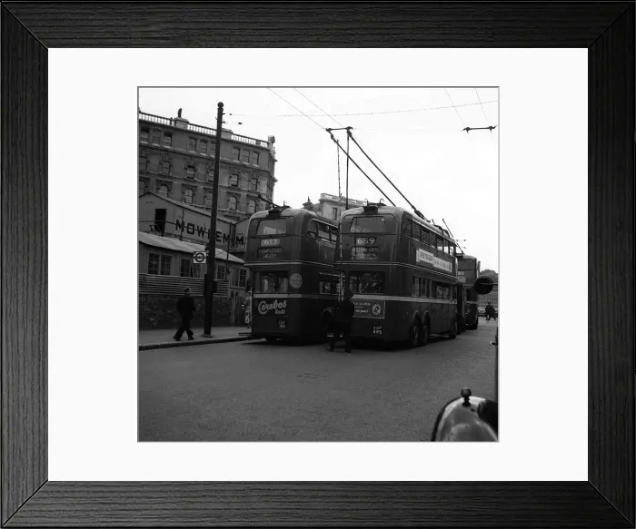 Framed Print : Red Double Decker Bus - circ 1955 Framed Print : Red Double Decker Bus - circ 1955