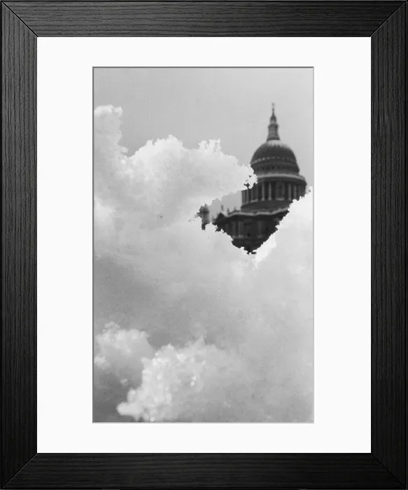 Framed Print : St Pauls Cathedral in London is surrounded in snow and ice. Circa 1960 Framed Print : St Pauls Cathedral in London is surrounded in snow and ice. Circa 1960