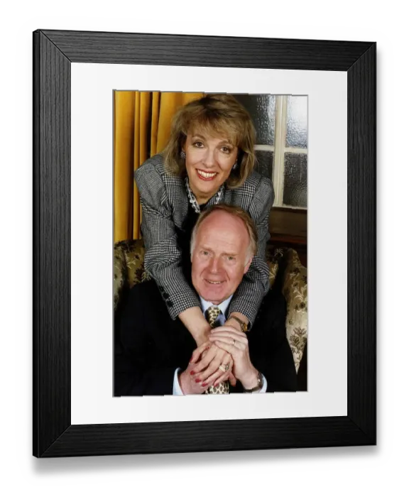 Framed Print : Esther Rantzen TV Presenter from Thats Life'with her husband