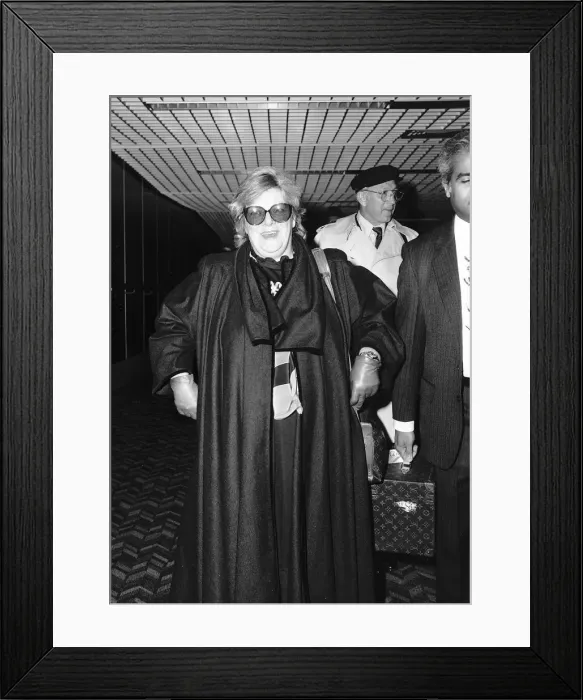 Framed Print : Rosemary Clooney actress arriving at Heathrow Airport November 1987 Framed Print : Rosemary Clooney actress arriving at Heathrow Airport November 1987