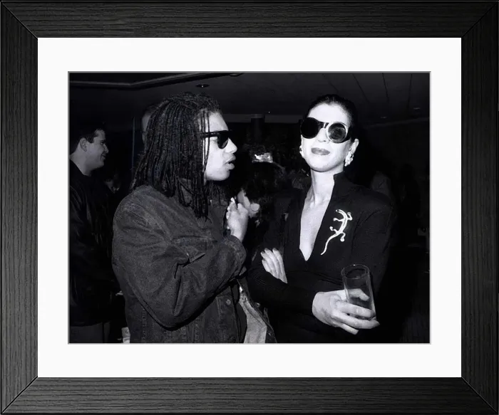 Framed Print : Terence Trent Darby pop singer meets TV presenter Magenta De Vine Magenta