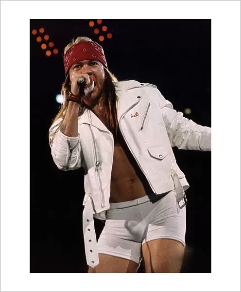 Axl Rose Pop Singer of Guns N Roses Pop Group at Freddie Mercury Tribute Concert 1992