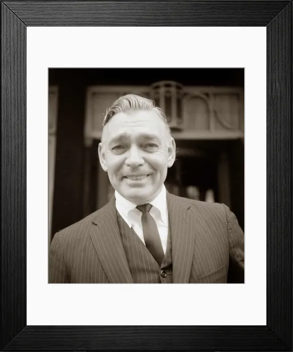 Framed Print : Clark Gable portrait - October 1959 Smiling Framed Print : Clark Gable portrait - October 1959 Smiling