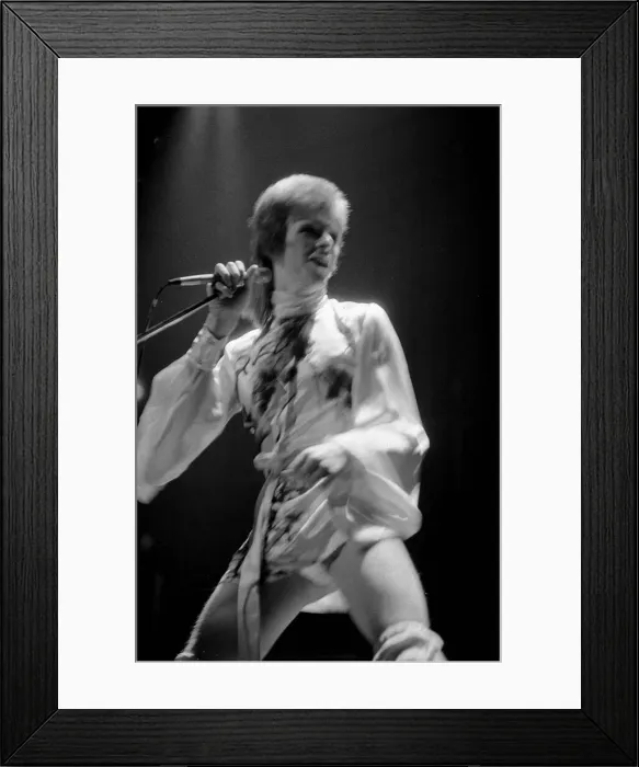 Framed Print : David Bowie performing on stage at the Dome Theatre Brighton Framed Print : David Bowie performing on stage at the Dome Theatre Brighton