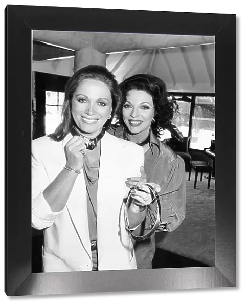 Jackie Collins author with her actress sister Joan Collins February 1989