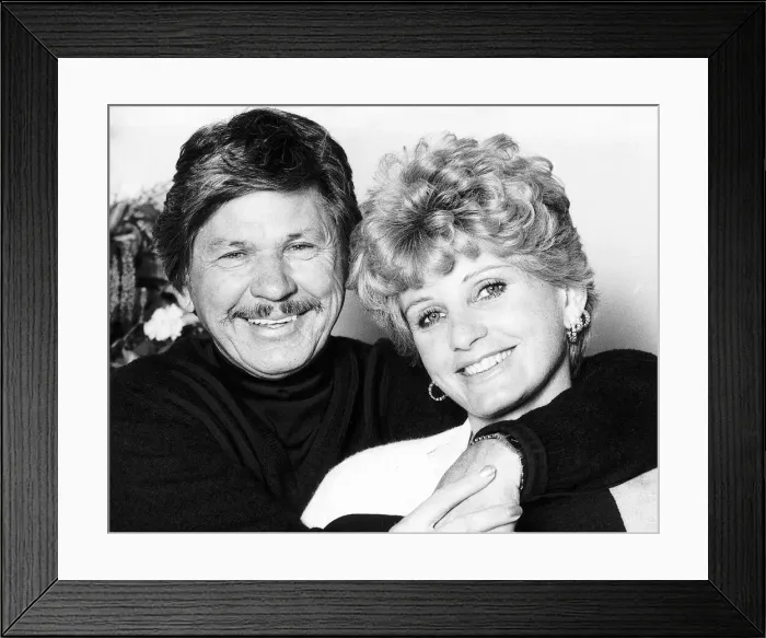 Framed Print : Charles Bronson actor with his actress wife Jill Ireland April 1984 Framed Print : Charles Bronson actor with his actress wife Jill Ireland April 1984