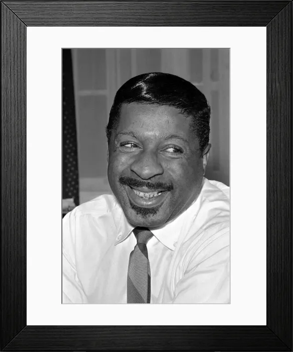 Framed Print : Jazz performer Errol Garner in Daily Mirror interview with Donald Zec with the Mayfair Framed Print : Jazz performer Errol Garner in Daily Mirror interview with Donald Zec with the Mayfair