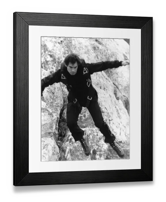 Framed Print : Timothy Dalton as James Bond 007 seen here on location in Gibraltar during the filming of Framed Print : Timothy Dalton as James Bond 007 seen here on location in Gibraltar during the filming of