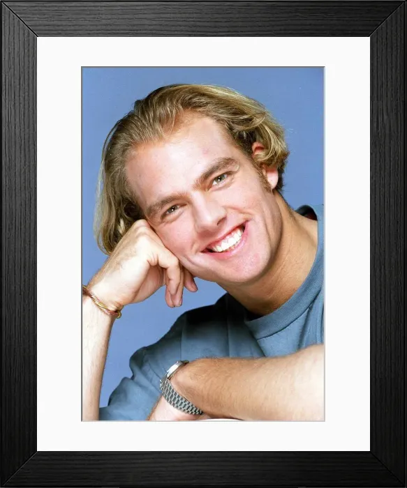 Framed Print : Hunter from TV programme Gladiators real name James Crossley who has his own clothing Framed Print : Hunter from TV programme Gladiators real name James Crossley who has his own clothing