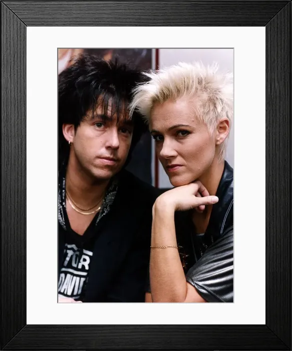 Framed Print : Marie Fredriksson (vocals) and Per Gessle, the two band members from the Swedish pop group Framed Print : Marie Fredriksson (vocals) and Per Gessle, the two band members from the Swedish pop group