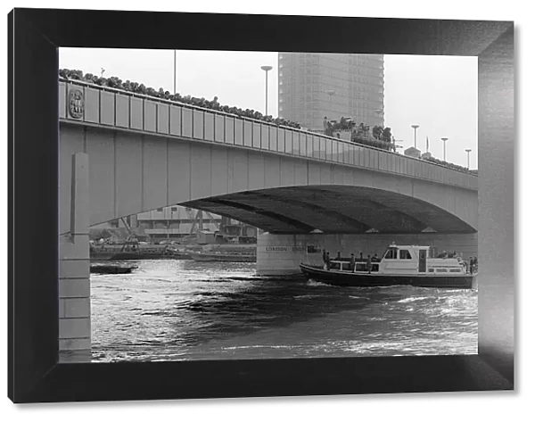 Queen Elizabeth II March 1973 Opens new London Bridge Here the Queen
