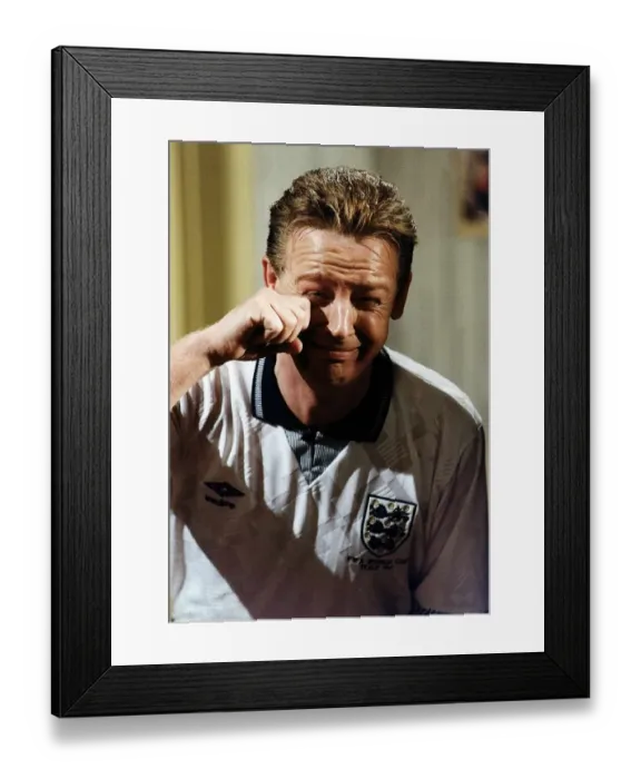 Framed Print : Les Dennis Comedian and TV presenter plays one of his roles as a Crying footballer in