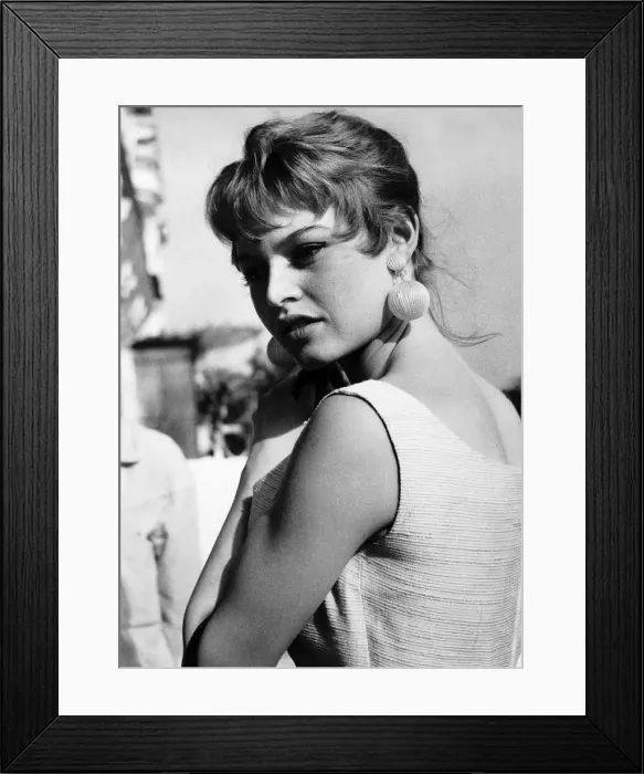 Framed Print : Brigitte Bardot French actress, Cannes Film Festival, France, 3rd May 1955 Framed Print : Brigitte Bardot French actress, Cannes Film Festival, France, 3rd May 1955