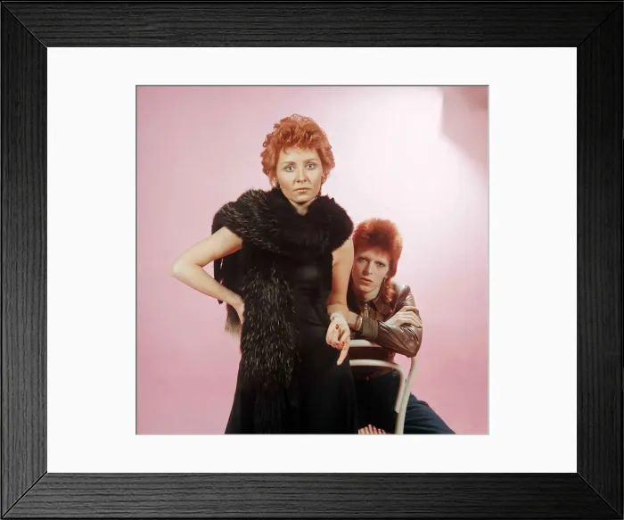 Framed Print : David Bowie and Lulu opted to share this hairstyle. 1970s Framed Print : David Bowie and Lulu opted to share this hairstyle. 1970s
