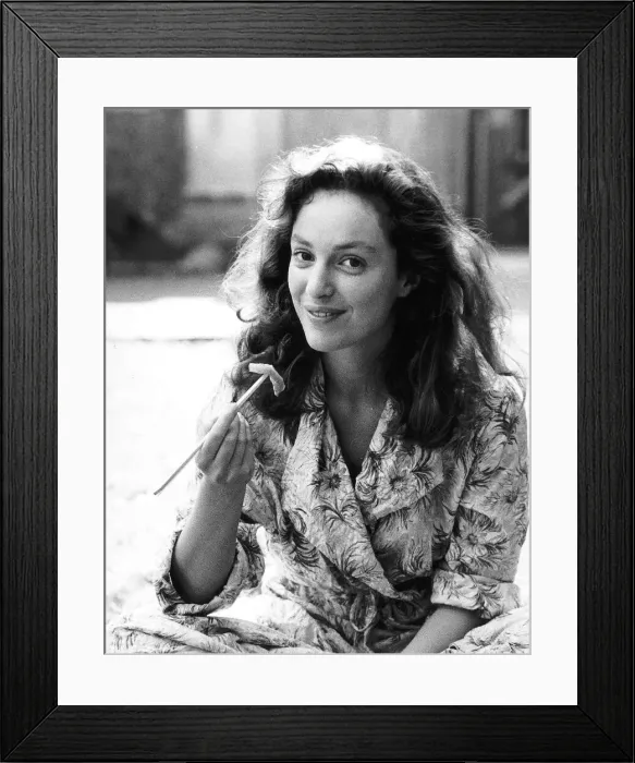 Framed Print : Irina Brook Actress star of Heroine September 1985