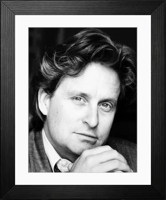Framed Print : Michael Douglas Actor April 1986