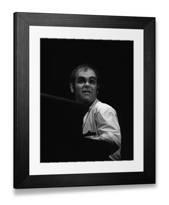 Framed Print : Rock superstar Sir Elton John in concert at the Palladium Theatre, Greenwich Village