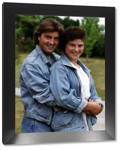 Nick Berry Actor with young fan Julie Hunt - August 1989