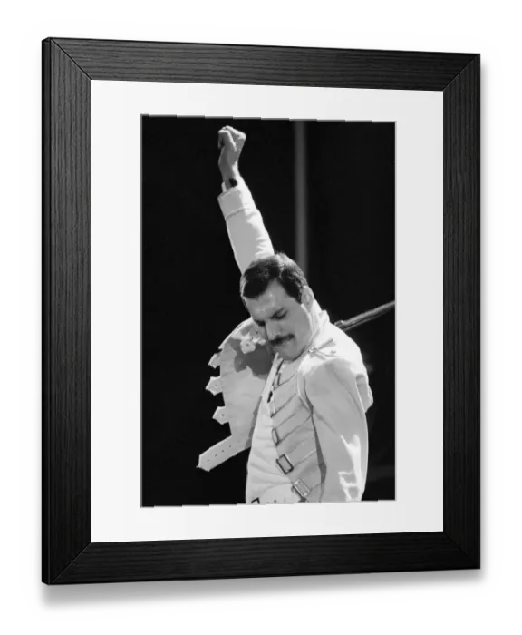 Framed Print : Queen Rock Group Freddie Mercury in concert at St James Park in Newcastle. 1986 Framed Print : Queen Rock Group Freddie Mercury in concert at St James Park in Newcastle. 1986