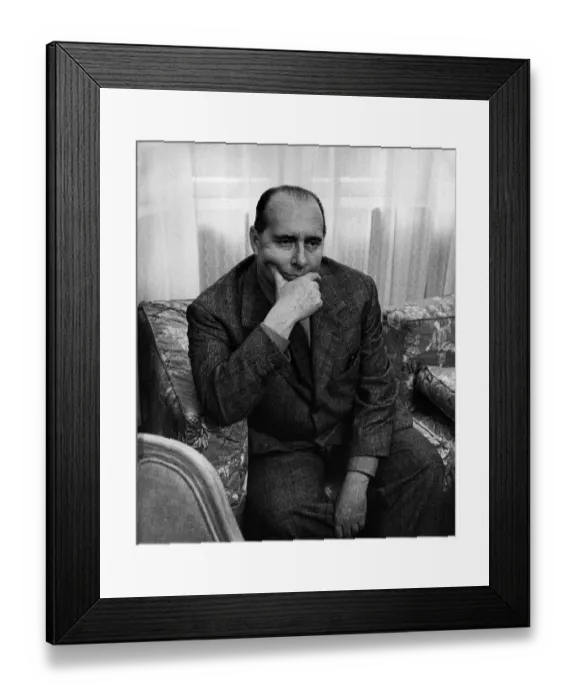 Framed Print : Roberto Rossellini - Film director - November 1959 In the Savoy Hotel Framed Print : Roberto Rossellini - Film director - November 1959 In the Savoy Hotel