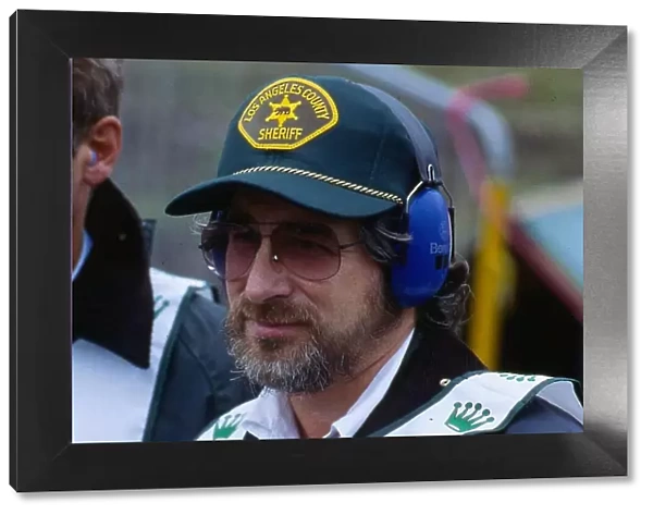 Steven Spielberg Cancer Research shoot Gleneagles 1997 baseball cap ear protectors