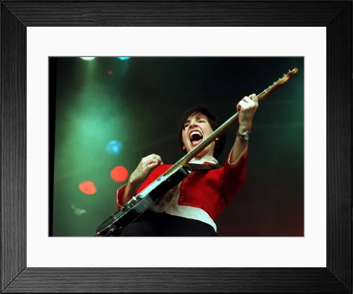 Framed Print : Singer Sharleen Spiteri of the group Texas singing at T in the Park at Balado airfield Framed Print : Singer Sharleen Spiteri of the group Texas singing at T in the Park at Balado airfield