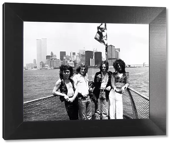 Slade pop group in New York, America on tour, June 1975