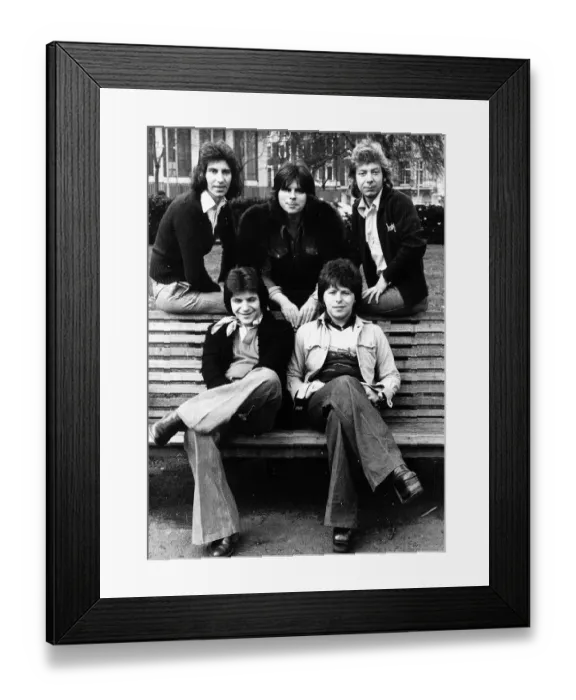 Framed Print : The Glitter Band pop group 1976 Gerry Shepherd