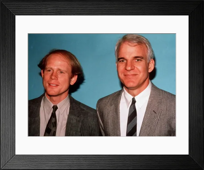 Framed Print : Steve Martin and Ron Howard 1989 star and director of film Parenthood