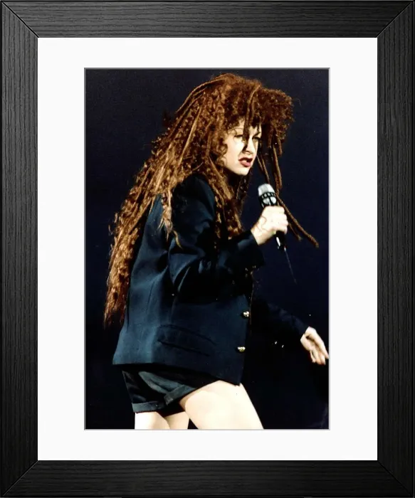 Framed Print : Cyndi Lauper pop singer in concert