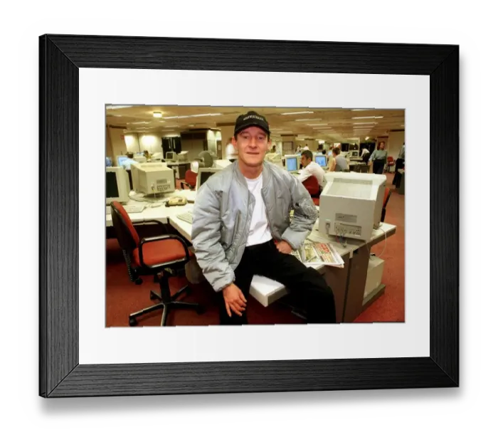 Framed Print : Actor and director David Hayman in the new film The New Room wearing black baseball cap
