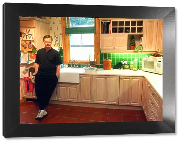 James MacPherson actor in Taggart Standing in his kitchen March 1997