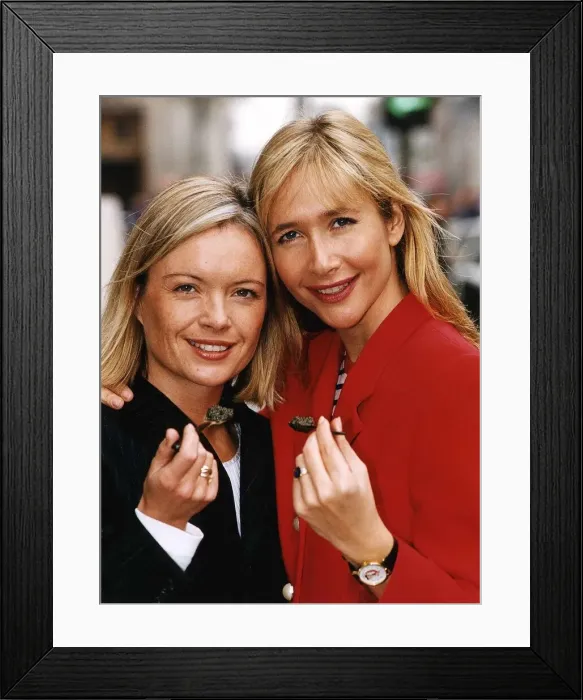 Framed Print : Mariella Frostrup TV Presenter and Tania Bryer who will be teaming up to present a new Framed Print : Mariella Frostrup TV Presenter and Tania Bryer who will be teaming up to present a new
