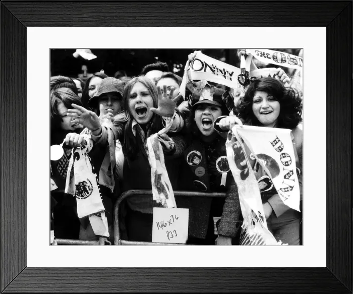 Framed Print : Fans of the Pop Group at The Osmonds Pop Concert May 1975 Framed Print : Fans of the Pop Group at The Osmonds Pop Concert May 1975
