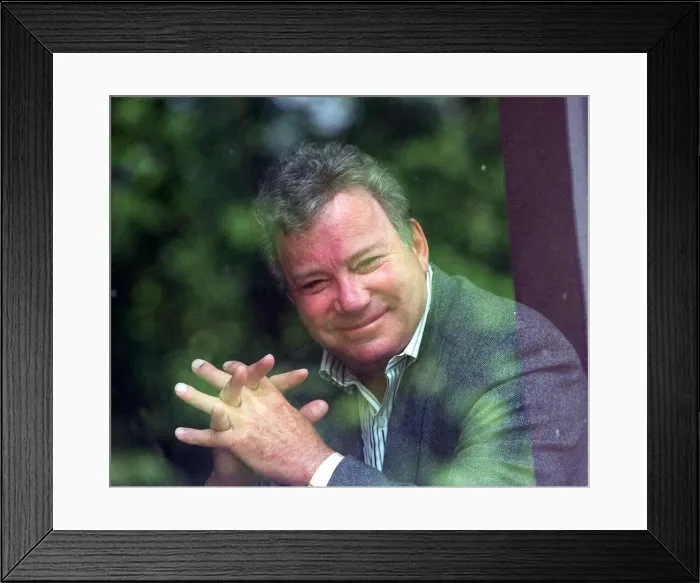 Framed Print : American actor William Shatner of Star Trek during his visit to Glasgow June 1997 Framed Print : American actor William Shatner of Star Trek during his visit to Glasgow June 1997
