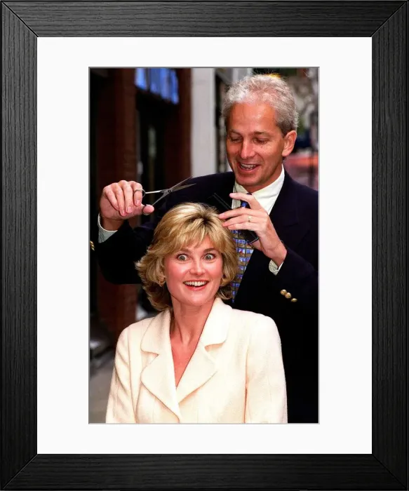 Framed Print : Anthea Turner with David Gower TV Presenter epd Framed Print : Anthea Turner with David Gower TV Presenter epd