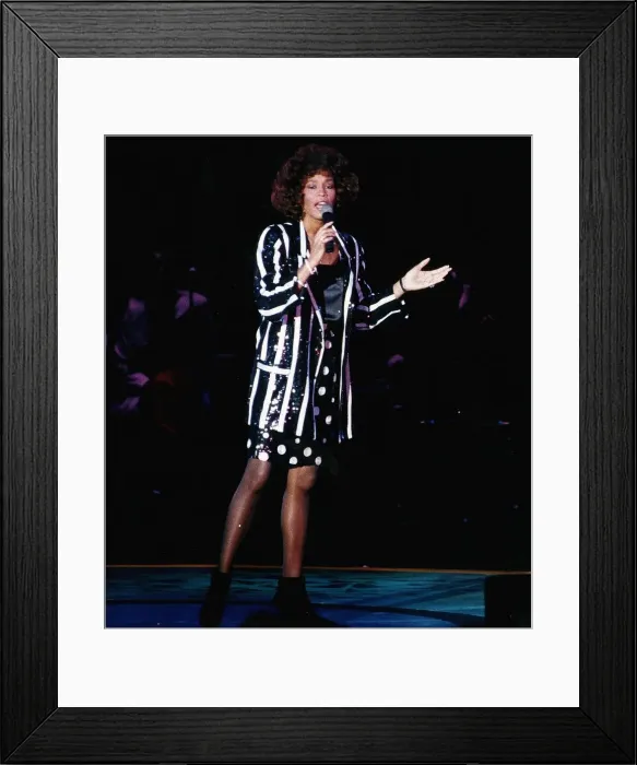 Framed Print : American singer Whitney Houston