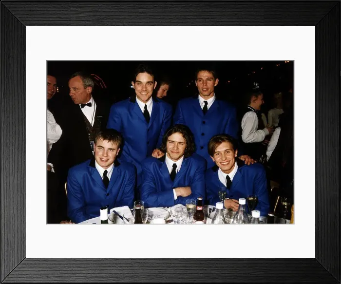 Framed Print : Take That Pop Group at the 1994 Brit Awards held at Alexandra Palace 14th February